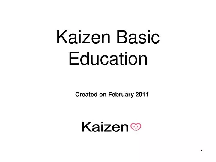 kaizen basic education