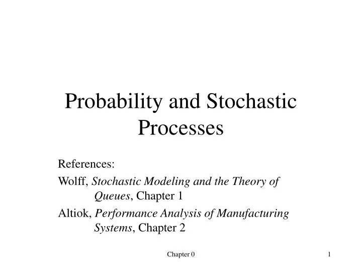 probability and stochastic processes