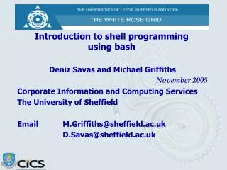 Introduction to shell programming using bash