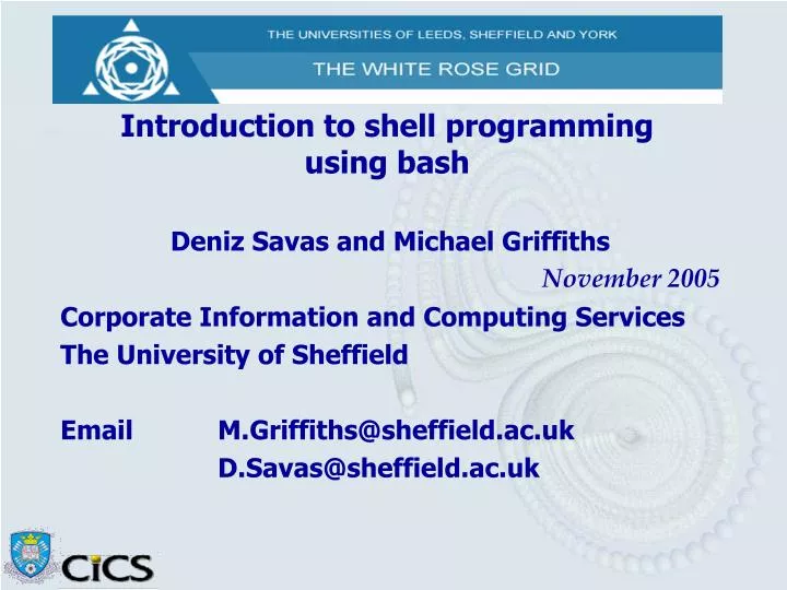 introduction to shell programming using bash