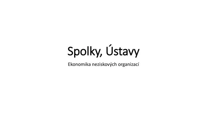 spolky stavy