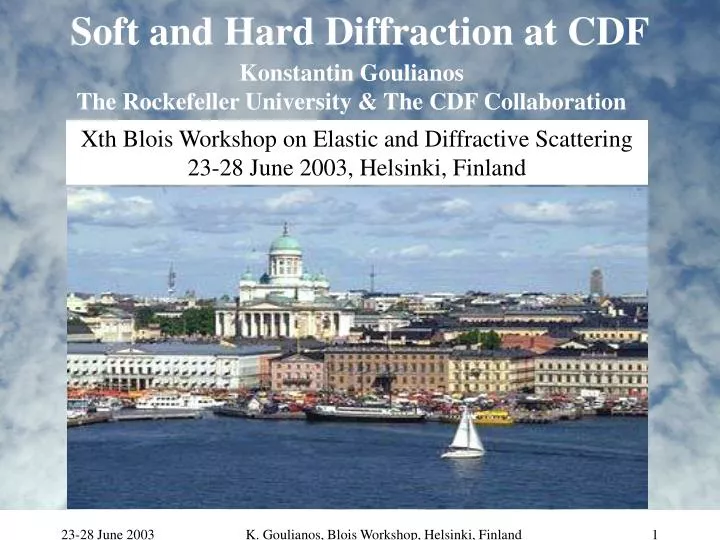 soft and hard diffraction at cdf