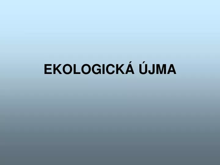 ekologick jma