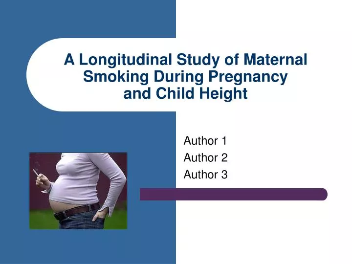 a longitudinal study of maternal smoking during pregnancy and child height