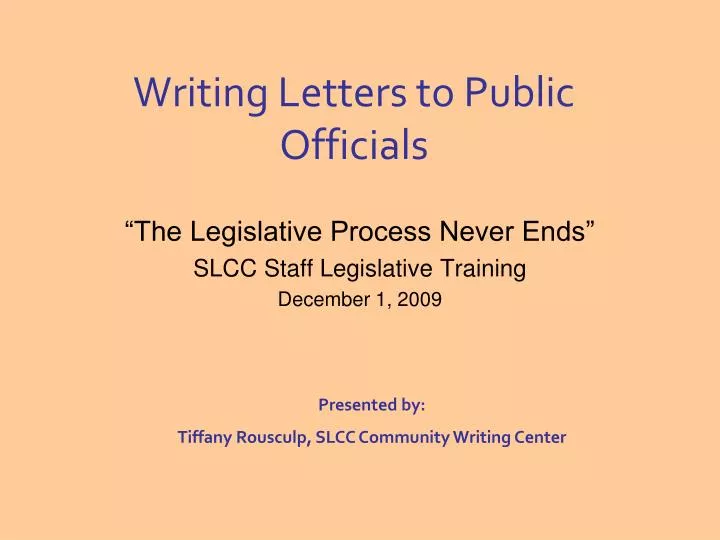 writing letters to public officials