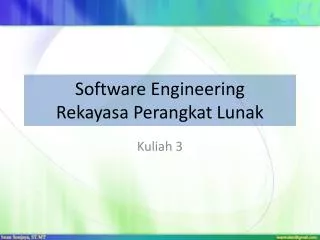 Software Engineering Rekayasa Perangkat Lunak