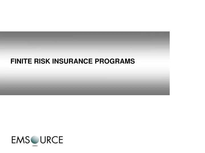 finite risk insurance programs