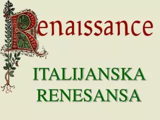 italijanska renesansa