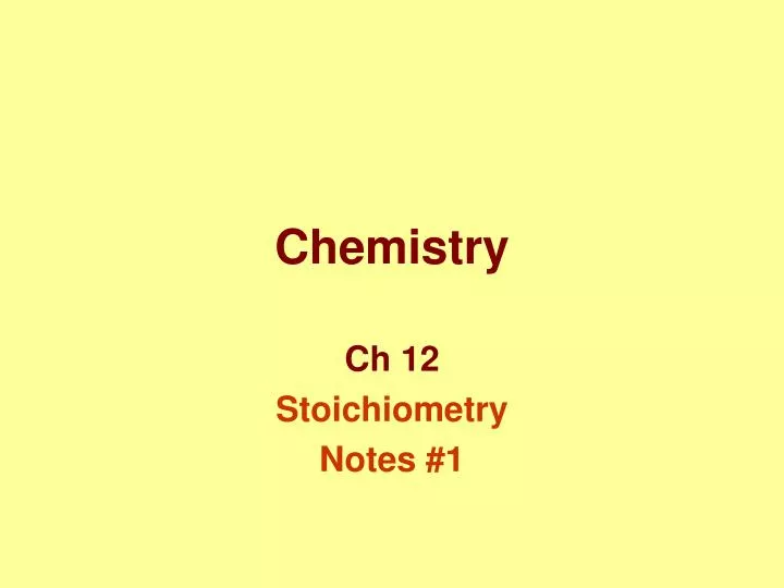 chemistry