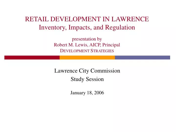 lawrence city commission study session january 18 2006