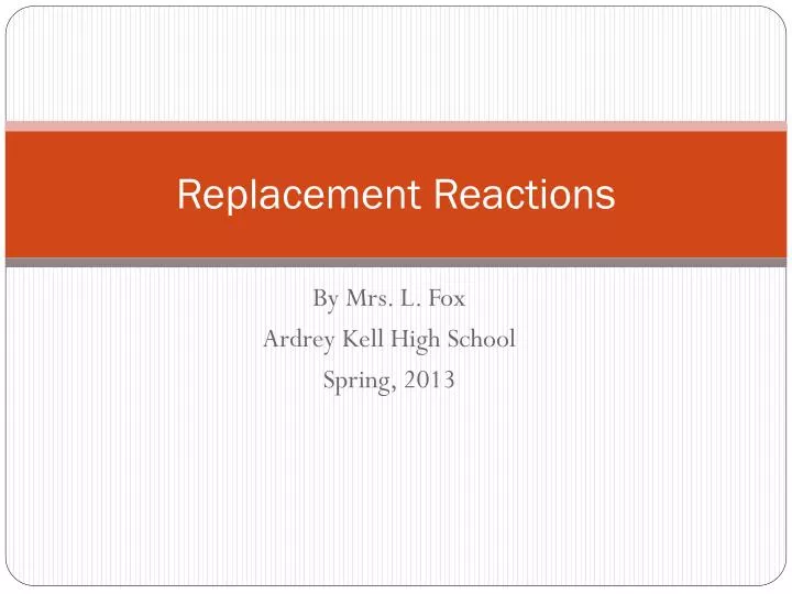 replacement reactions