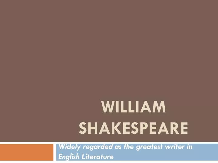 william shakespeare