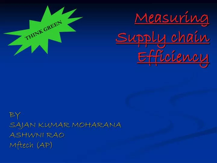measuring supply chain efficiency