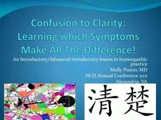 Confusion to Clarity: Learning which Symptoms Make All The Difference!