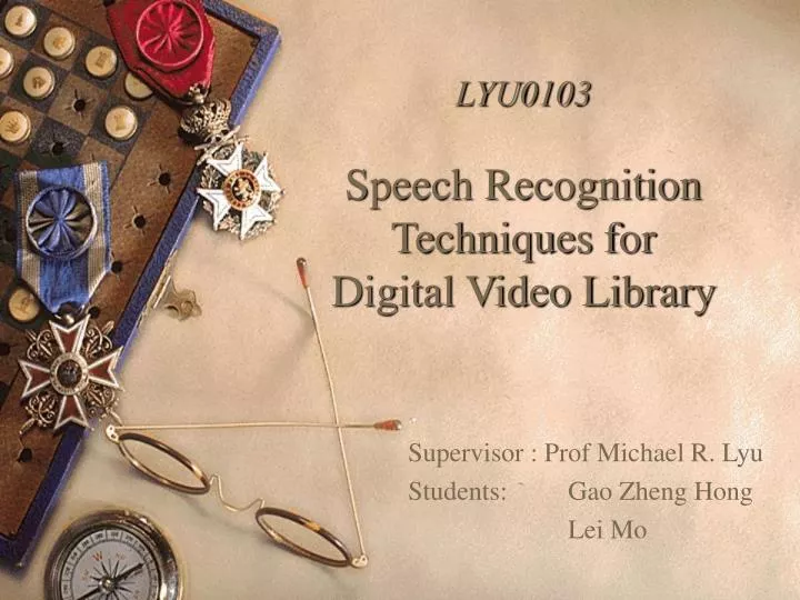 lyu0103 speech recognition techniques for digital video library