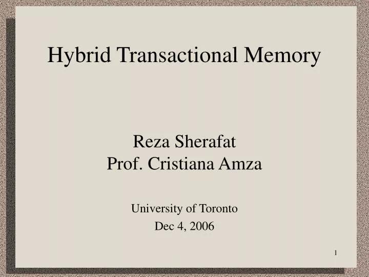 hybrid transactional memory