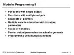 Modular Programming II - slide 1
