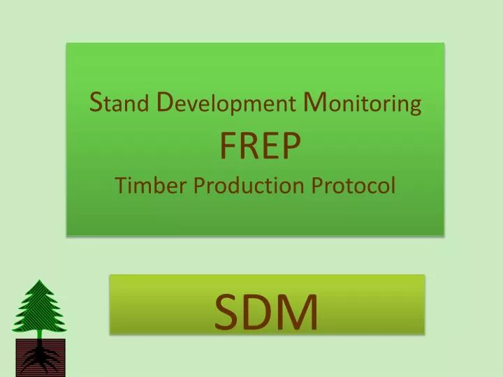s tand d evelopment m onitoring frep timber production protocol