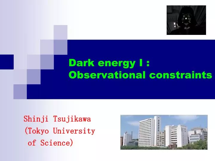dark energy i observational constraints