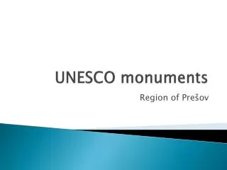 UNESCO monuments