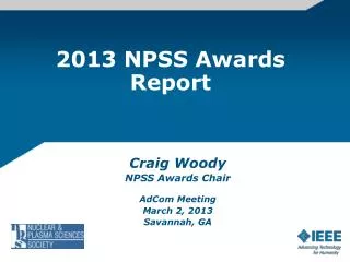 2013 NPSS Awards Report