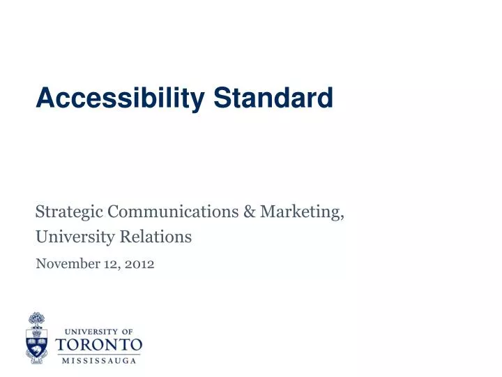 accessibility standard