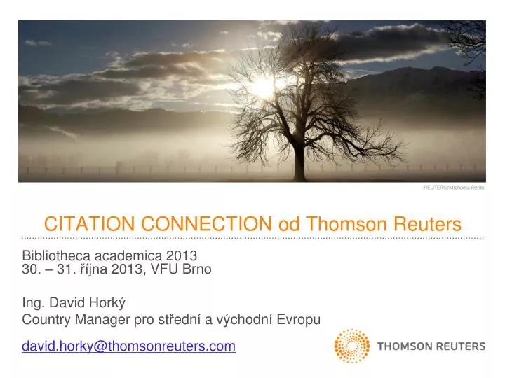 citation connection od thomson reuters