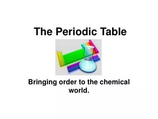 the periodic table