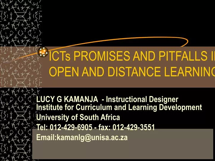 icts promises and pitfalls in open and distance learning