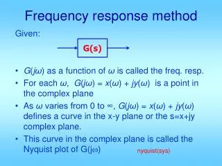 Frequency response method