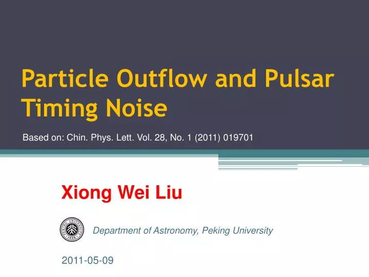 particle outflow and pulsar timing noise