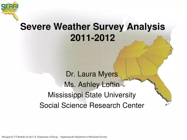 severe weather survey analysis 2011 2012