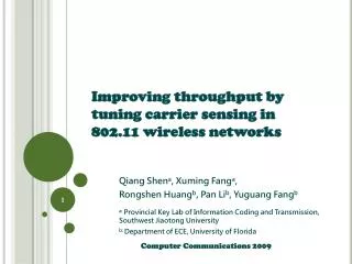 Improving throughput by tuning carrier sensing in 802.11 wireless networks