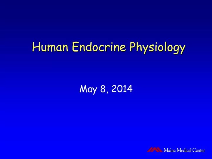 human endocrine physiology