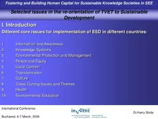 Selected issues in the re-orientation of TVET to Sustainable Development