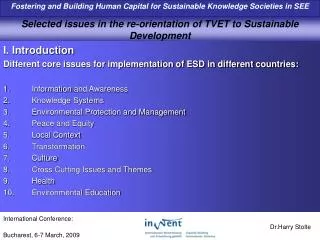 selected issues in the re orientation of tvet to sustainable development