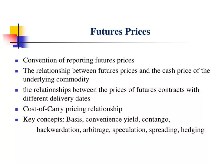 futures prices