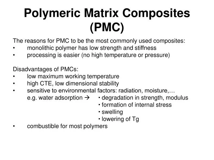 polymeric matrix composites pmc