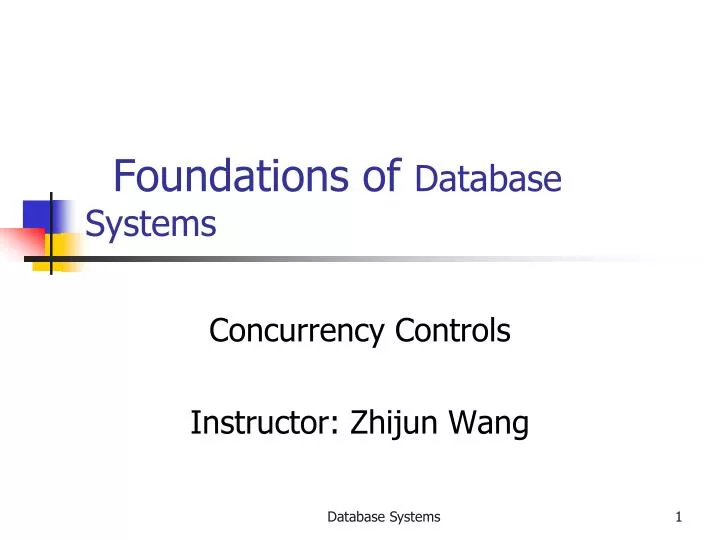 foundations of database systems