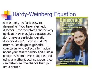 Hardy-Weinberg Equation