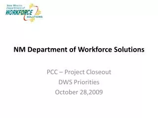 NM Department of Workforce Solutions