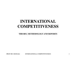INTERNATIONAL COMPETITIVENESS