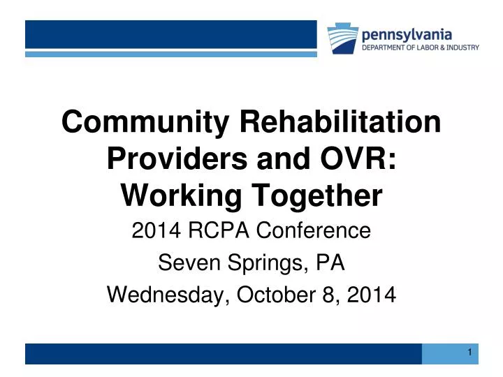 community rehabilitation providers and ovr working together