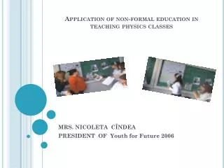 Application of non-formal education in teaching physics classes