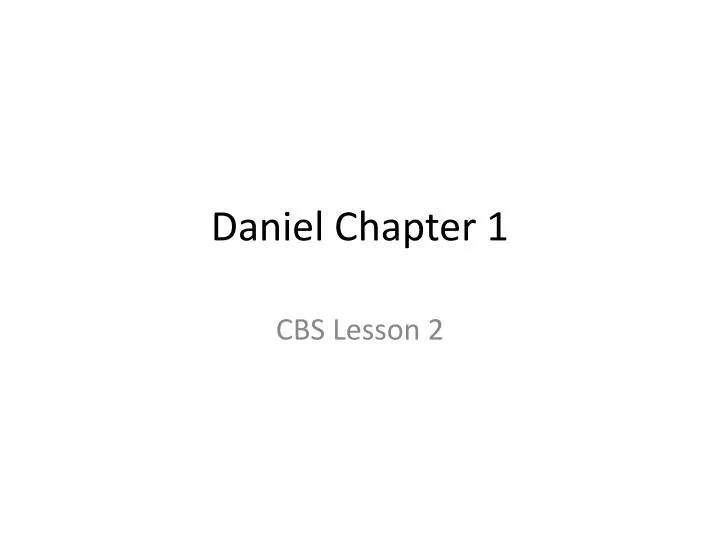 daniel chapter 1