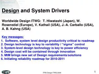 Software, system level design productivity critical to roadmap