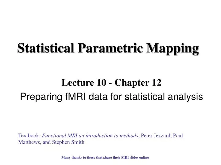 statistical parametric mapping