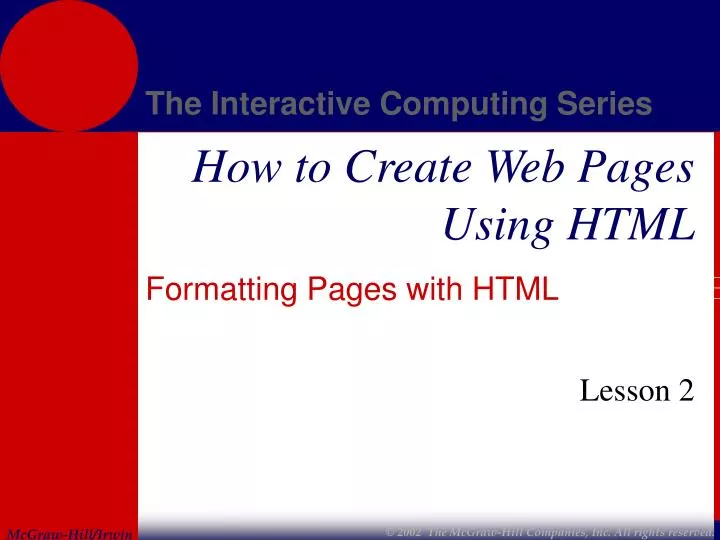 formatting pages with html