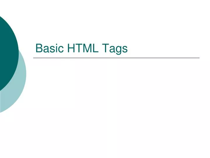 basic html tags