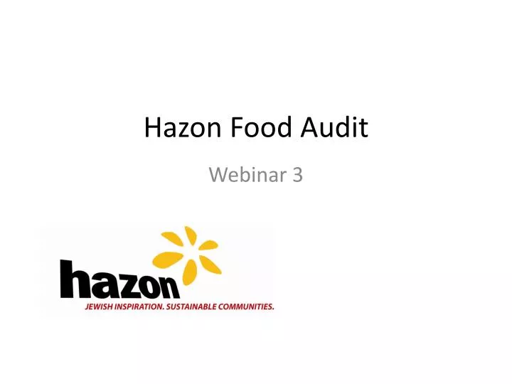 hazon food audit